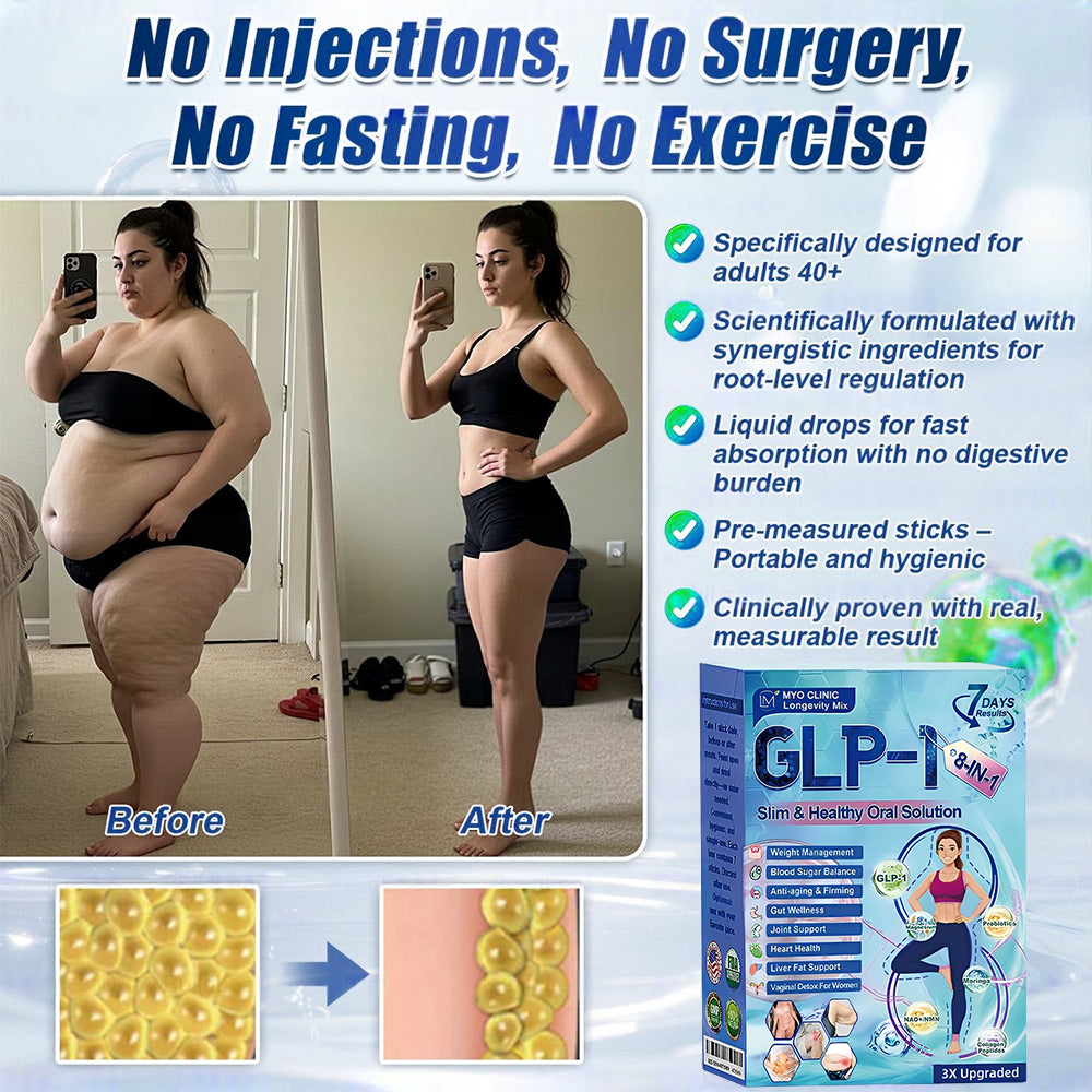 CVS Online Store | Myo Clinic Longevity GLP-1 8-in-1 Slim & Healthy Oral Solution(Once a day, visible results in 7 days) Supports obesity, cardiovascular health, diabetes, sleep apnea, gut health, joint issues, while also firming the skin