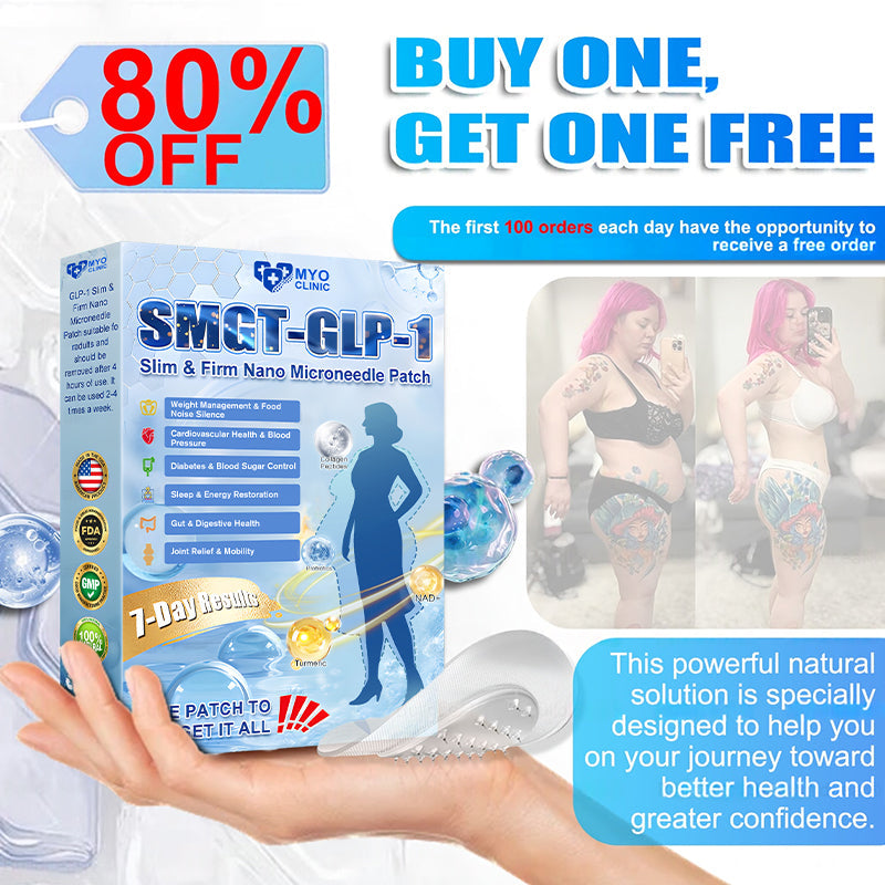 FDA Official Store | Myo Clinic GLP-1 Slim & Firm Nano Microneedle Patch with Collagen, Turmeric & Matrixyl 3000丨Obesity, Cardiovascular Disease, Diabetes, Sleep Apnea, Joint Problems and More