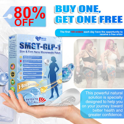 FDA Official Store | Myo Clinic GLP-1 Slim & Firm Nano Microneedle Patch with Collagen, Turmeric & Matrixyl 3000丨Obesity, Cardiovascular Disease, Diabetes, Sleep Apnea, Joint Problems and More