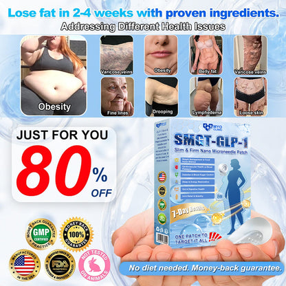 FDA Official Store | Myo Clinic GLP-1 Slim & Firm Nano Microneedle Patch with Collagen, Turmeric & Matrixyl 3000丨Obesity, Cardiovascular Disease, Diabetes, Sleep Apnea, Joint Problems and More