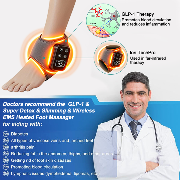 Hermsa® GLP-1 & Super Detox Slimming Diabetic & Wireless EMS Heated Triple Therapy Foot Massager ✅ Supports weight management, heart health, diabetes, gut & women’s health, while firming skin & boosting energy.