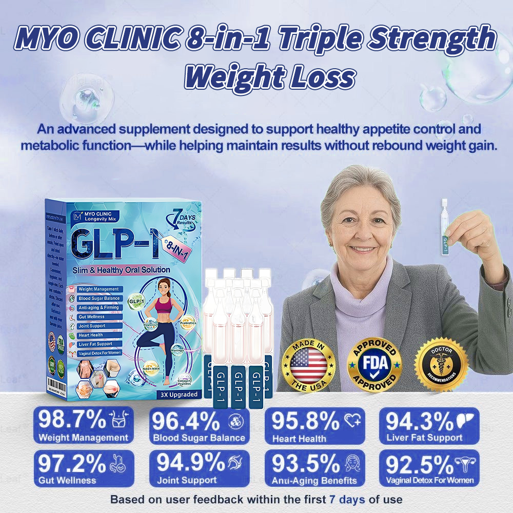 CVS Online Store | Myo Clinic Longevity GLP-1 8-in-1 Slim & Healthy Oral Solution(Once a day, visible results in 7 days) Supports obesity, cardiovascular health, diabetes, sleep apnea, gut health, joint issues, while also firming the skin