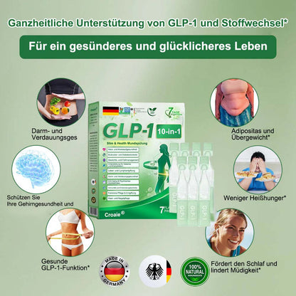 （备注：德国不跑，美国24号跑，其他国家随便）CROAIE® GLP-1 10-IN-1-Gesundheitslösung zum Einnehmen (nur einmal täglich, sichtbare Veränderungen in 7 Tagen) 💪 Bei Fettleibigkeit, Herz-Kreislauf-Gesundheit, Diabetes, Schlafapnoe, Darmgesundheit, Gelenkproblemen und mehr