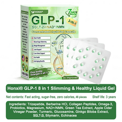 （备注：澳大利亚墨西哥12.1跑，其他随意）US Online | Honxi® 3-in-1(GLP-1+SGLT-2i+NAD⁺/NMN) Concentrated Liquid Gel Capsule