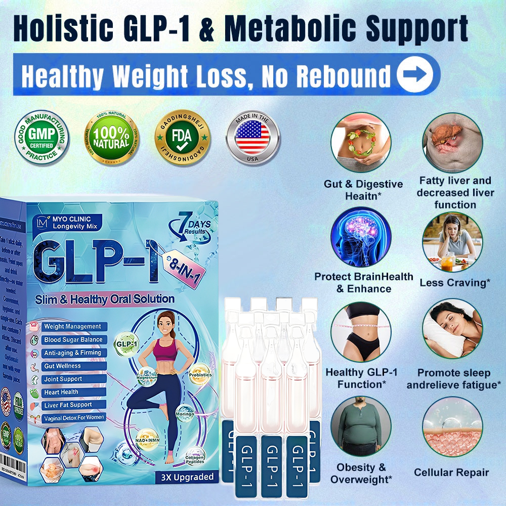 CVS Online Store | Myo Clinic Longevity GLP-1 8-in-1 Slim & Healthy Oral Solution(Once a day, visible results in 7 days) Supports obesity, cardiovascular health, diabetes, sleep apnea, gut health, joint issues, while also firming the skin