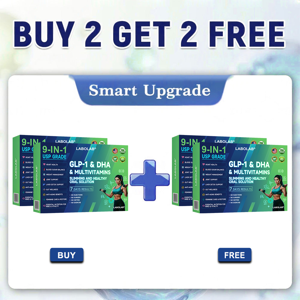 Labolab® GLP-1 & DHA & Multivitamins 9-in-1 USP Grade Slimming & Healthy Oral Solution(Once a day, results in 7 days), With 100 Billion CFU Active Probiotics, Supports weight management, heart health, diabetes, gut & women’s health, while firming skin.