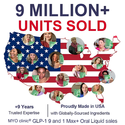 Official Store | Myo Clinic GLP-1 9-IN-1 Slim & Healthy Oral Solution(Once a day, visible results in 7 days) Supports obesity, cardiovascular health, diabetes, sleep apnea, gut health, joint issues, while also firming the skin and boosting energy