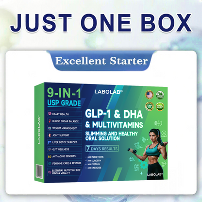 Labolab® GLP-1 & DHA & Multivitamins 9-in-1 USP Grade Slimming & Healthy Oral Solution(Once a day, results in 7 days), With 100 Billion CFU Active Probiotics, Supports weight management, heart health, diabetes, gut & women’s health, while firming skin.