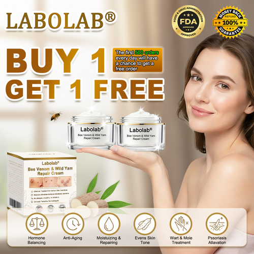 Labolab® USP Bee Venom & Wild Yam Repair Cream For Hormonal Balance, Anti-aging, Hydrating, Skin Repair, Even Tone, Preventing frostbite，Acne and Dark Spot Treatment, Wart and Mole Removal, Psoriasis Relief
