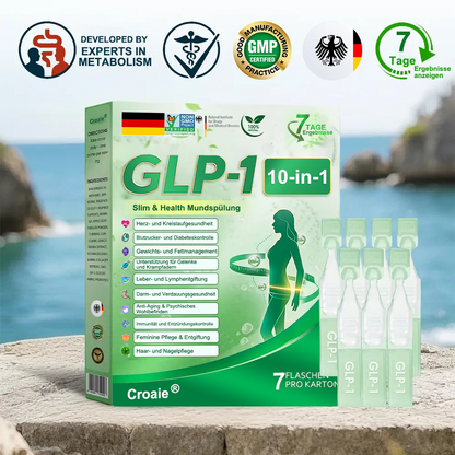 （备注：德国不跑，美国24号跑，其他国家随便）CROAIE® GLP-1 10-IN-1-Gesundheitslösung zum Einnehmen (nur einmal täglich, sichtbare Veränderungen in 7 Tagen) 💪 Bei Fettleibigkeit, Herz-Kreislauf-Gesundheit, Diabetes, Schlafapnoe, Darmgesundheit, Gelenkproblemen und mehr