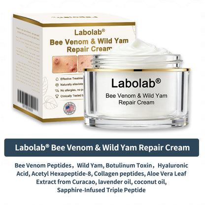 Labolab® USP Bee Venom & Wild Yam Repair Cream For Hormonal Balance, Anti-aging, Hydrating, Skin Repair, Even Tone, Preventing frostbite，Acne and Dark Spot Treatment, Wart and Mole Removal, Psoriasis Relief