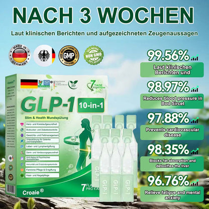 （备注：德国不跑，美国24号跑，其他国家随便）CROAIE® GLP-1 10-IN-1-Gesundheitslösung zum Einnehmen (nur einmal täglich, sichtbare Veränderungen in 7 Tagen) 💪 Bei Fettleibigkeit, Herz-Kreislauf-Gesundheit, Diabetes, Schlafapnoe, Darmgesundheit, Gelenkproblemen und mehr