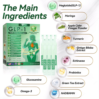 Official Store | Myo Clinic GLP-1 9-IN-1 Slim & Healthy Oral Solution(Once a day, visible results in 7 days) Supports obesity, cardiovascular health, diabetes, sleep apnea, gut health, joint issues, while also firming the skin and boosting energy