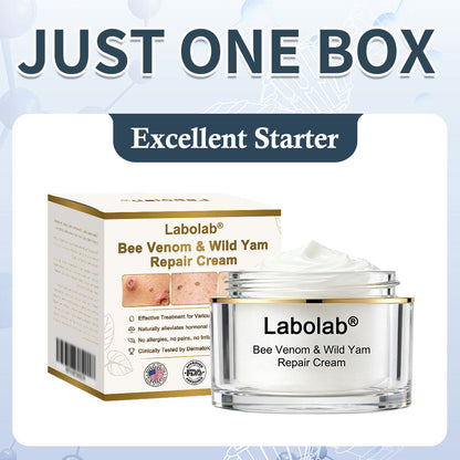 Labolab® USP Bee Venom & Wild Yam Repair Cream For Hormonal Balance, Anti-aging, Hydrating, Skin Repair, Even Tone, Preventing frostbite，Acne and Dark Spot Treatment, Wart and Mole Removal, Psoriasis Relief