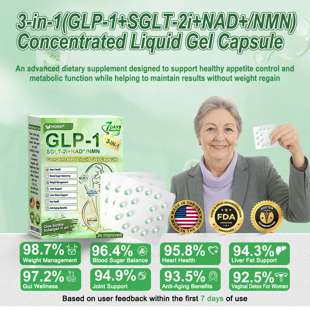 （备注：澳大利亚墨西哥12.1跑，其他随意）US Online | Honxi® 3-in-1(GLP-1+SGLT-2i+NAD⁺/NMN) Concentrated Liquid Gel Capsule