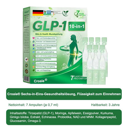 （备注：德国不跑，美国24号跑，其他国家随便）CROAIE® GLP-1 10-IN-1-Gesundheitslösung zum Einnehmen (nur einmal täglich, sichtbare Veränderungen in 7 Tagen) 💪 Bei Fettleibigkeit, Herz-Kreislauf-Gesundheit, Diabetes, Schlafapnoe, Darmgesundheit, Gelenkproblemen und mehr