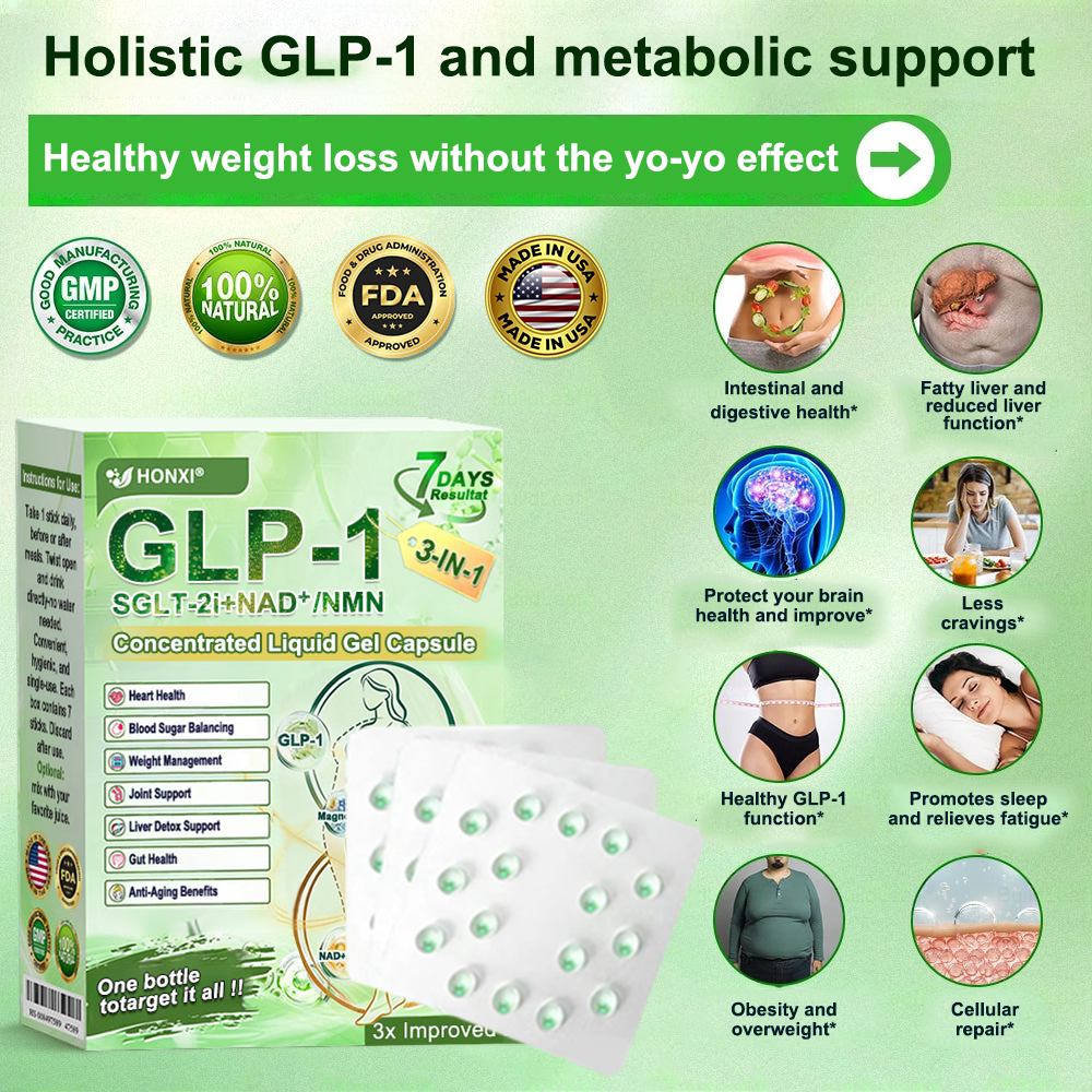 （备注：澳大利亚墨西哥12.1跑，其他随意）US Online | Honxi® 3-in-1(GLP-1+SGLT-2i+NAD⁺/NMN) Concentrated Liquid Gel Capsule