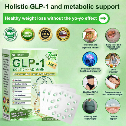 （备注：澳大利亚墨西哥12.1跑，其他随意）US Online | Honxi® 3-in-1(GLP-1+SGLT-2i+NAD⁺/NMN) Concentrated Liquid Gel Capsule