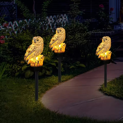 Halloween Pre Sale--Free shipping🔥Waterproof Solar Owl Light – LED Pathway Light for Lawn, Garden & Outdoor Decor