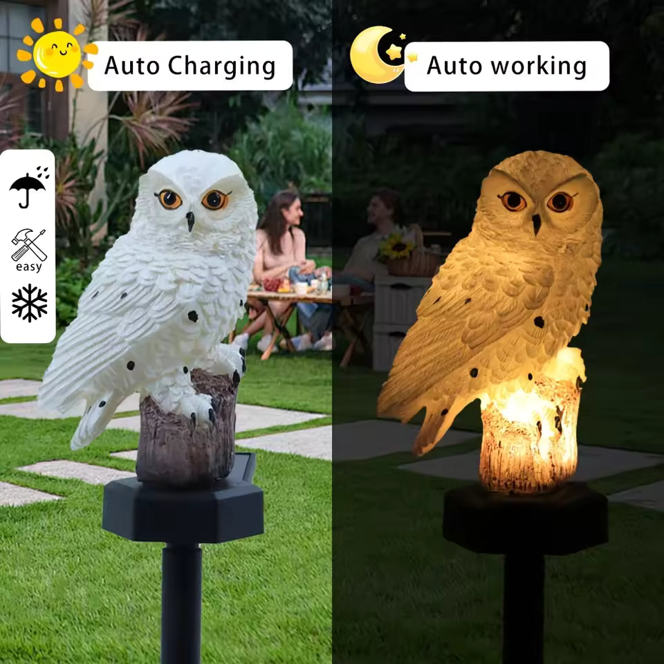 Halloween Pre Sale--Free shipping🔥Waterproof Solar Owl Light – LED Pathway Light for Lawn, Garden & Outdoor Decor