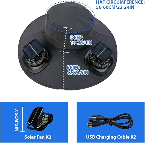 2025 New Helidio® Ultralight Solar Fan Sun Hat 🏆 80K+ SOLD!