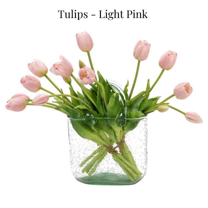 On Sale🔥Artificial Tulips Flowers - Real Touch Latex Bouquet - UV resistant, Waterproof,Windproof