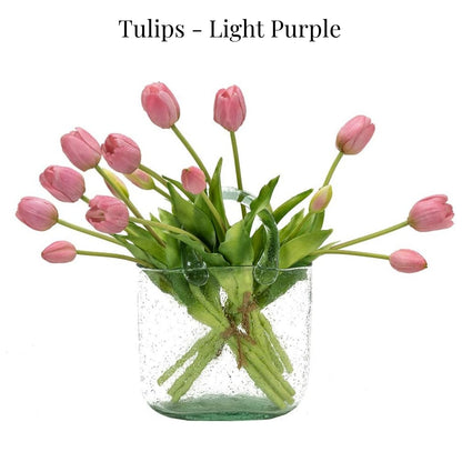 On Sale🔥Artificial Tulips Flowers - Real Touch Latex Bouquet - UV resistant, Waterproof,Windproof