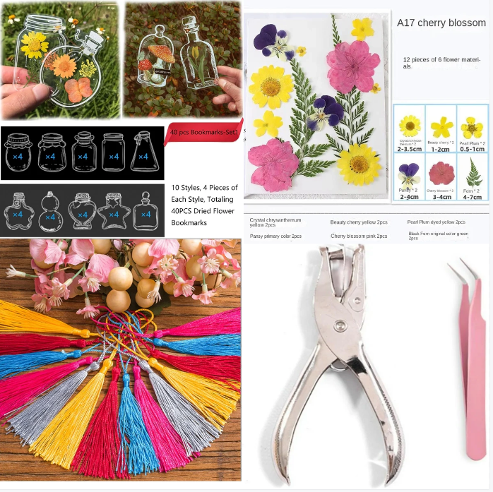 LAST DAY 85% OFF🔥Transparent Dried Flower Bookmarks