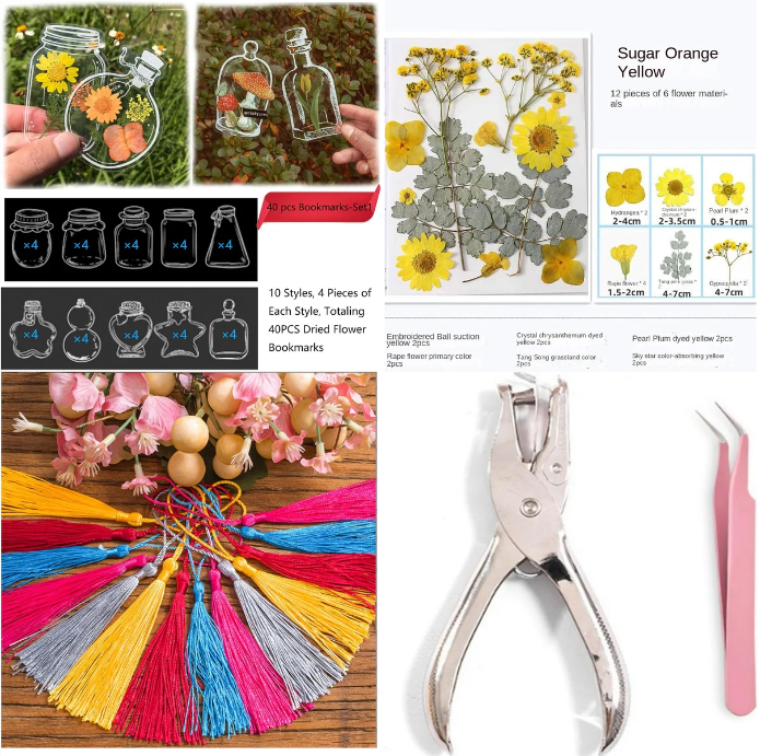 LAST DAY 85% OFF🔥Transparent Dried Flower Bookmarks